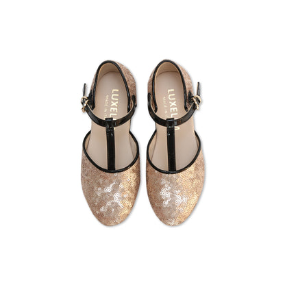 Zelda Sequin Shoes Kids Patent Leather Made In Italy