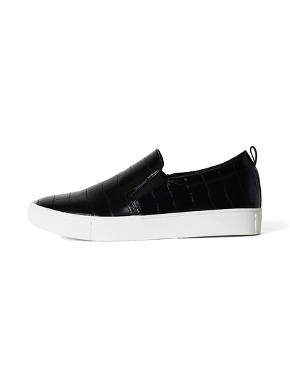 Glimmer | Black Croc Sneakers by J.Adams – Don't Panic Shoes