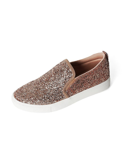 Glimmer | Champagne Glitter Sneakers by J.Adams – Don't Panic Shoes