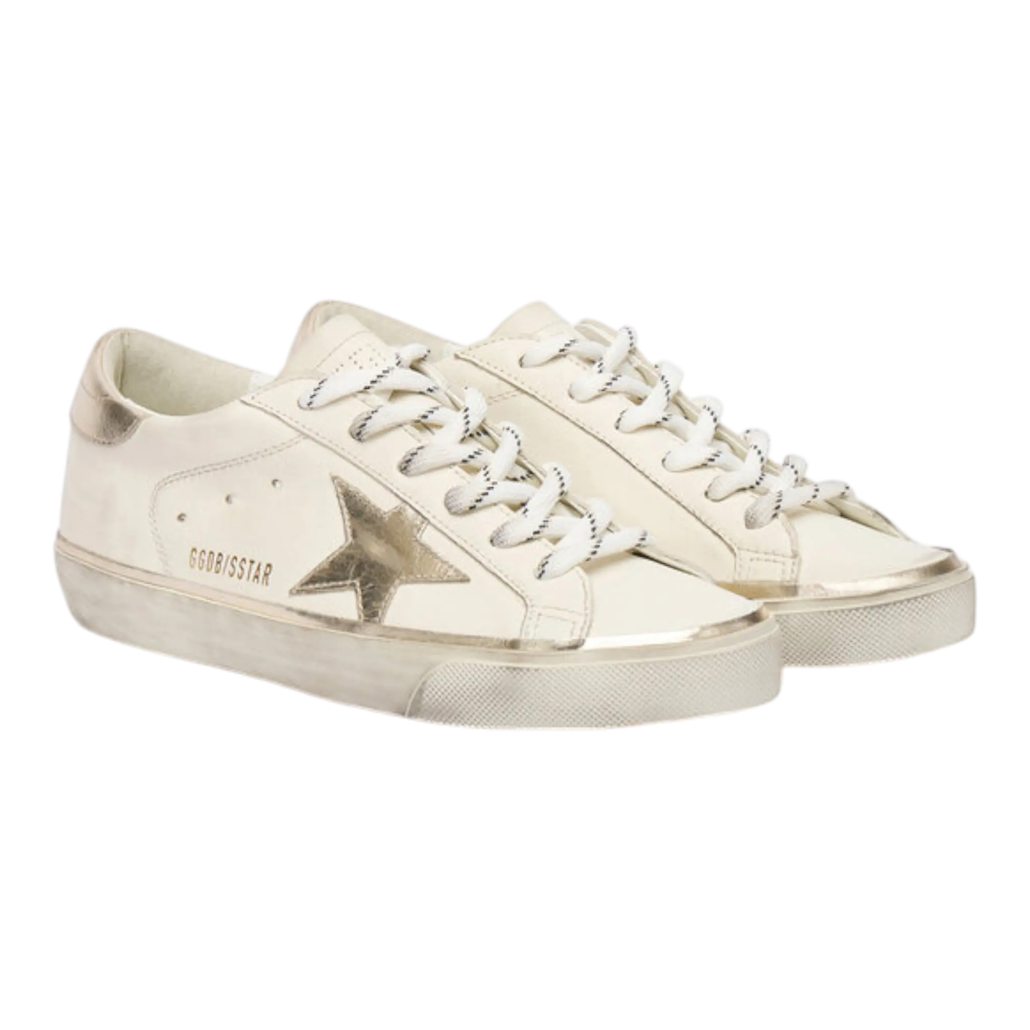 Golden Goose Super-Star Women’s Leather White Platinum Glitter