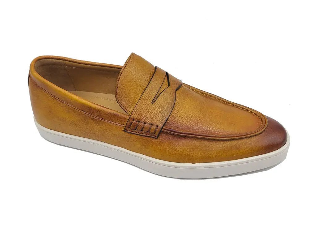 Gorgeous Patina Burnished Penny Loafer Sneaker Calf Leather Ks529 - 15 Shoes by Carrucci Shoes – Don't Panic Shoes