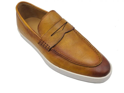 Gorgeous Patina Burnished Penny Loafer Sneaker Calf Leather Ks529 - 15 Shoes by Carrucci Shoes – Don't Panic Shoes