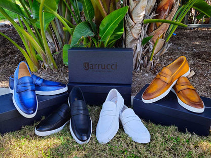 Gorgeous Patina Burnished Penny Loafer Sneaker Calf Leather Ks529 - 15 Shoes by Carrucci Shoes – Don't Panic Shoes