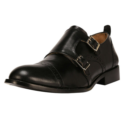 Gosling Leather Oxford Style Double Buckle Monk Straps Shoes For Men Shoes by Libertyzeno – Don't Panic Shoes