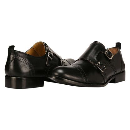 Gosling Leather Oxford Style Double Buckle Monk Straps Shoes For Men Shoes by Libertyzeno – Don't Panic Shoes