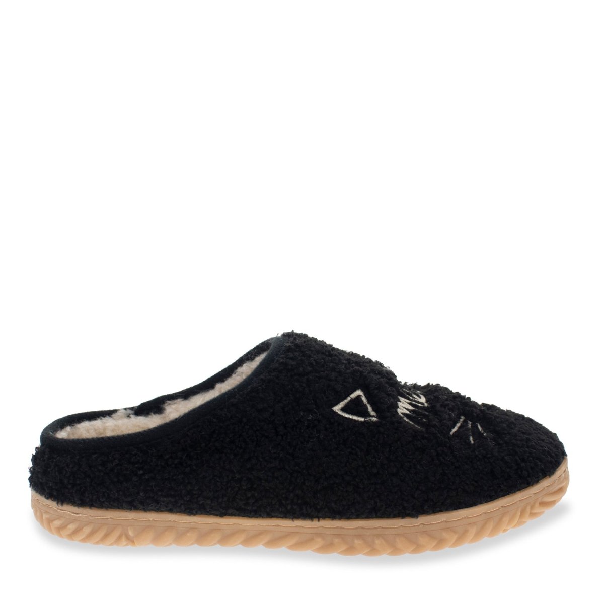 Graphic Meowzzer Women’S Canvas Cat Slippers Plush Black Staheekum Women's Slippers by Staheekum Women's – Don't Panic Shoes