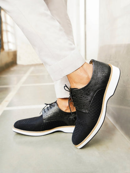 Gutta Lizard Print Leather Textile Casual Sneakers Shoes by Libertyzeno – Don't Panic Shoes