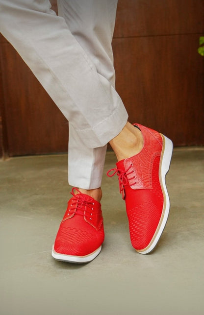 Gutta Lizard Print Leather Textile Casual Sneakers Shoes by Libertyzeno – Don't Panic Shoes