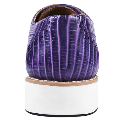 Gutta Lizard Print Leather Textile Casual Sneakers Shoes by Libertyzeno – Don't Panic Shoes