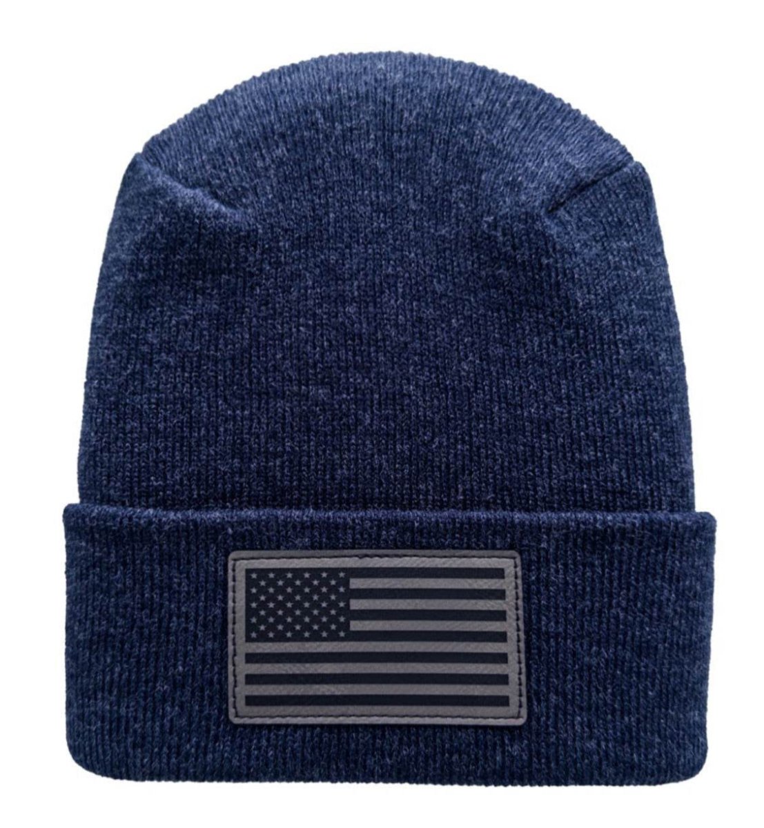H - Stitch American Flag Beanie Circular Knit Cuffed Beanie by Haakwear Usa – Don't Panic Shoes