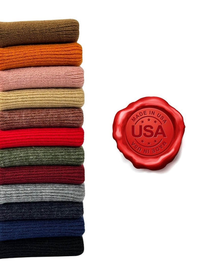 H - Stitch American Flag Beanie Circular Knit Cuffed Beanie by Haakwear Usa – Don't Panic Shoes