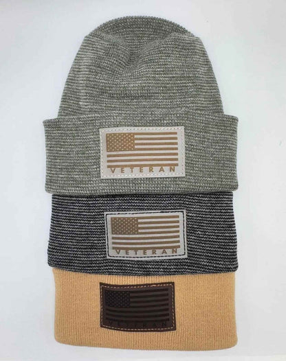 H - Stitch Beanie Veteran Tribute Knit Cap For Veterans Beanie by Haakwear Usa – Don't Panic Shoes