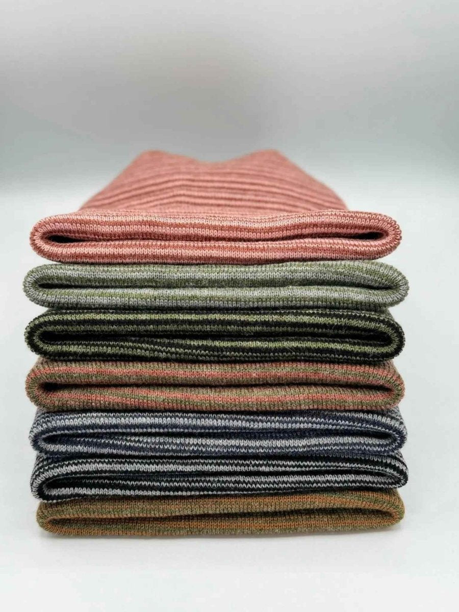 H - Stitch Contrast Cuffed Beanie Acrylic Knit Us - 12290131 - B2 Beanie by Haakwear Usa – Don't Panic Shoes