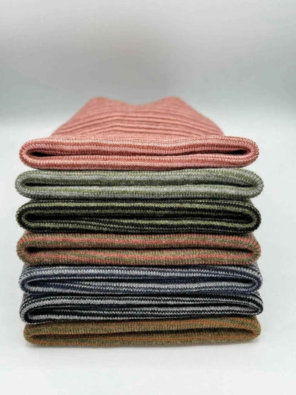 H - Stitch Cuffed Beanie Two Tone Knit Premium Headwear Beanie by Haakwear Usa – Don't Panic Shoes