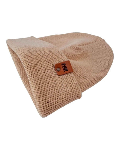 Haakwear Classic Cuffed Knit Beanie Acrylic Dune Beige Beanie by Haakwear Usa – Don't Panic Shoes