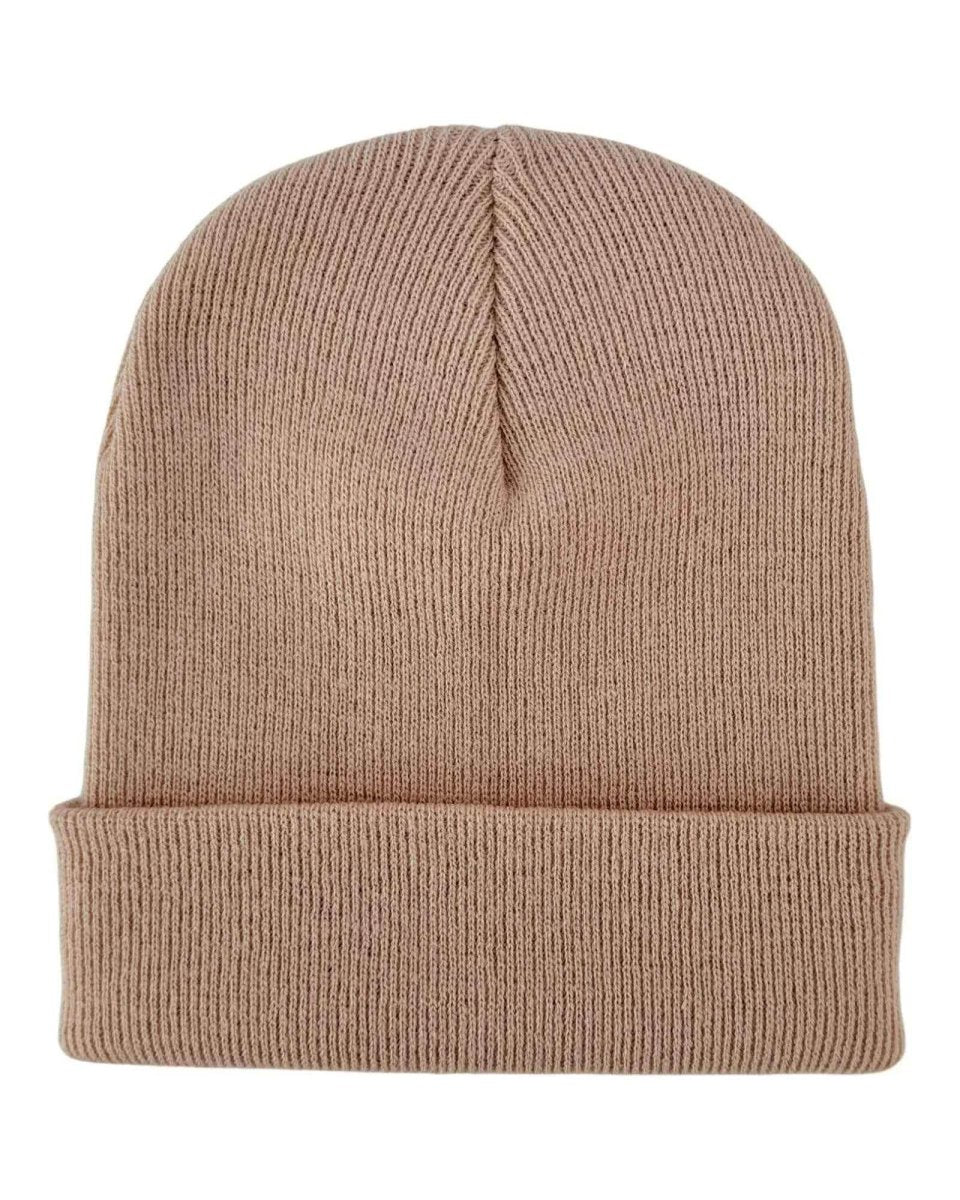 Haakwear Classic Cuffed Knit Beanie Acrylic Dune Beige Beanie by Haakwear Usa – Don't Panic Shoes