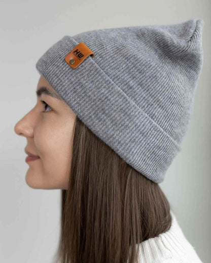 Haakwear Classic Cuffed Knit Beanie Made In Usa Koala Gray Beanie by Haakwear Usa – Don't Panic Shoes