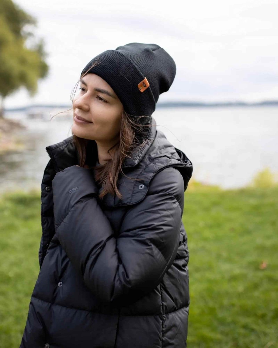 Haakwear Classic Cuffed Knit Beanie Midnight Black Beanie by Haakwear Usa – Don't Panic Shoes