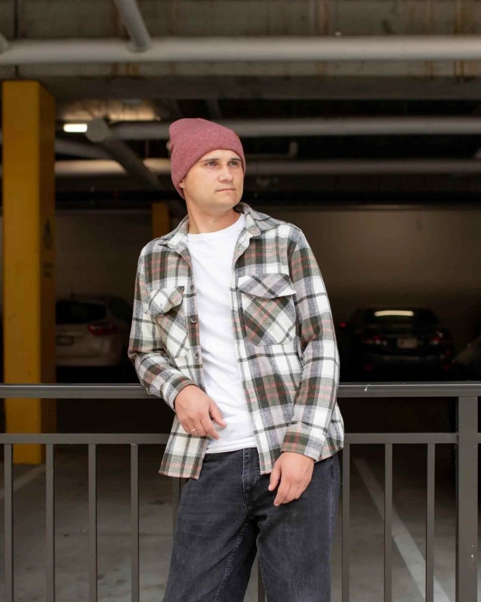 Haakwear Classic Cuffed Knit Beanie Rusty Burgundy Beanie by Haakwear Usa – Don't Panic Shoes