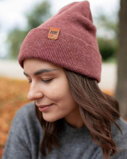 Haakwear Classic Cuffed Knit Beanie Rusty Burgundy Beanie by Haakwear Usa – Don't Panic Shoes