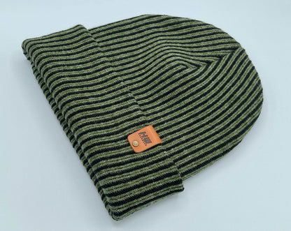 Haakwear Cuffed Wide Ribbed Striped Beanie Hat Limited Edition Beanie by Haakwear Usa – Don't Panic Shoes