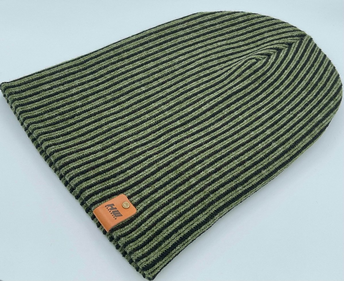 Haakwear Cuffed Wide Ribbed Striped Beanie Hat Limited Edition Beanie by Haakwear Usa – Don't Panic Shoes