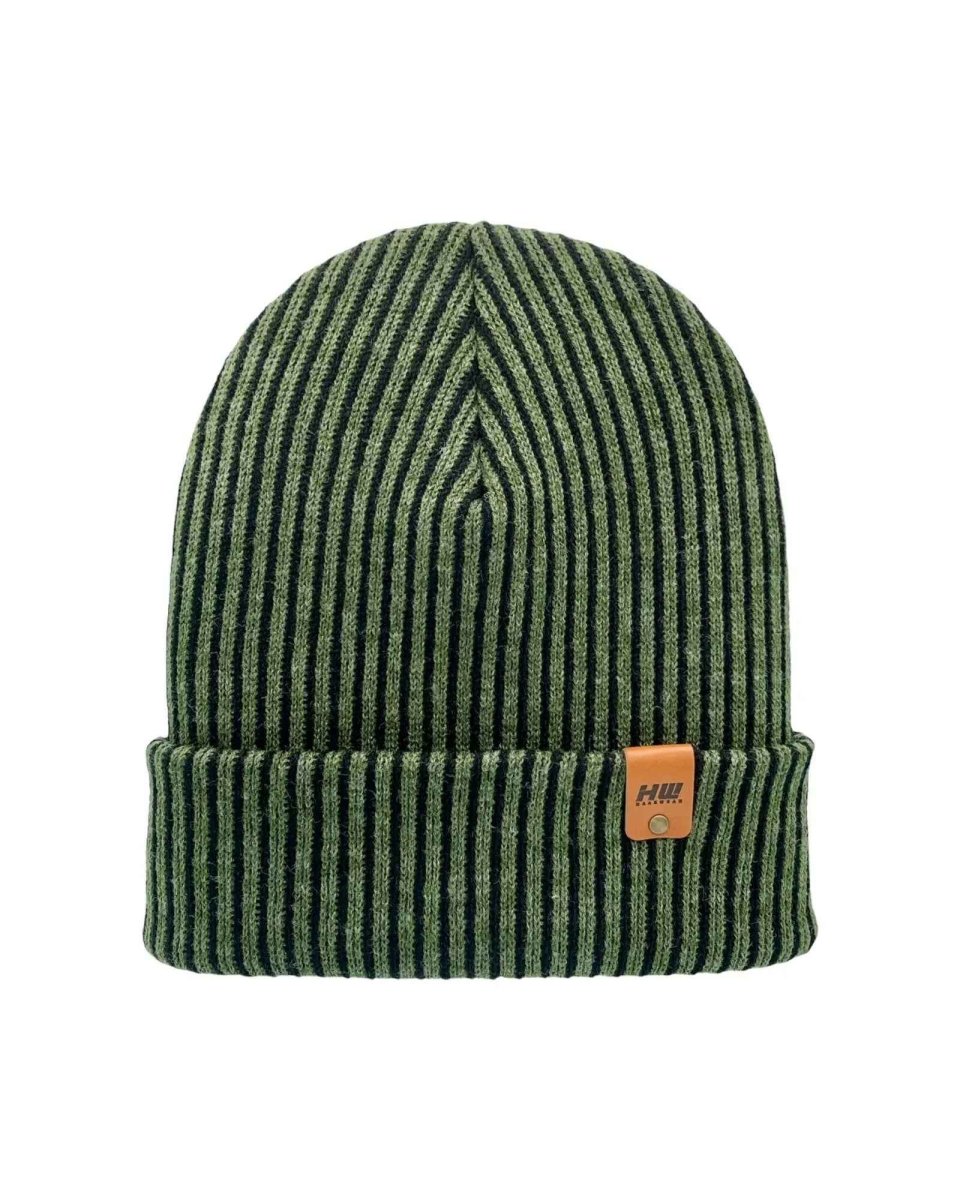 Haakwear Cuffed Wide Ribbed Striped Beanie Hat Limited Edition Beanie by Haakwear Usa – Don't Panic Shoes