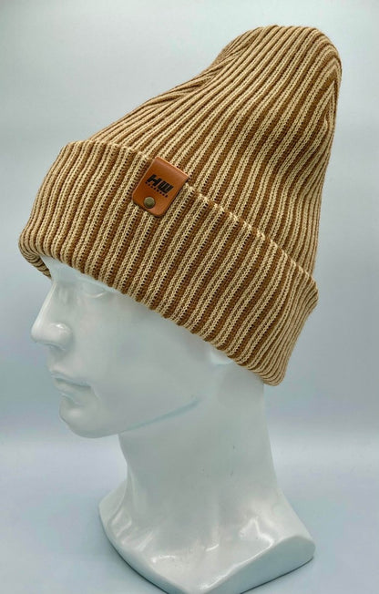 Haakwear Cuffed Wide Ribbed Striped Beanie Limited Edition Beanie by Haakwear Usa – Don't Panic Shoes
