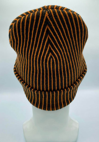Haakwear Cuffed Wide Ribbed Striped Beanie Limited Edition Beanie by Haakwear Usa – Don't Panic Shoes