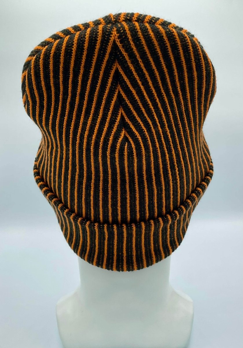 Haakwear Cuffed Wide Ribbed Striped Beanie Limited Edition Beanie by Haakwear Usa – Don't Panic Shoes
