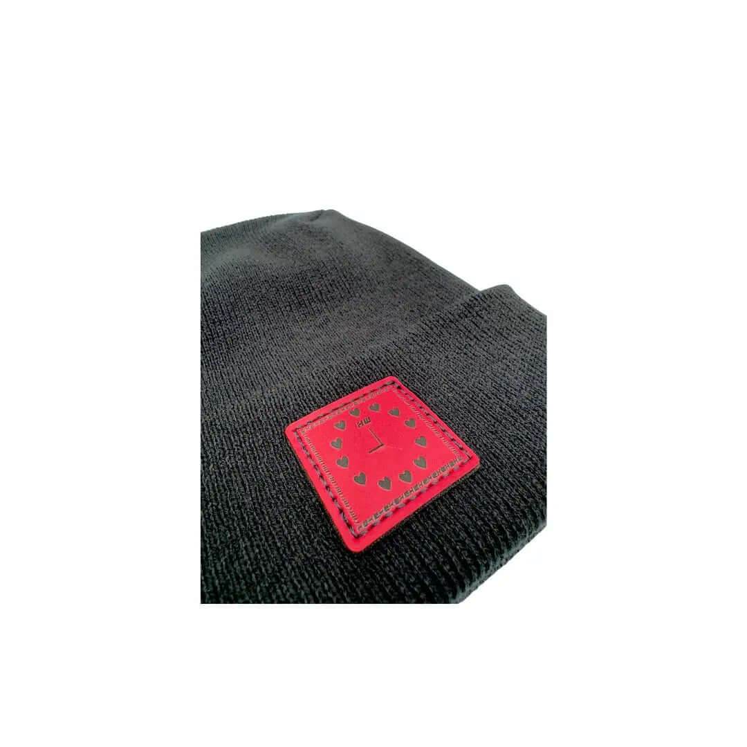 Haakwear Exclusive Love Inspired H Stitch Beanie Black Beanie by Haakwear Usa – Don't Panic Shoes