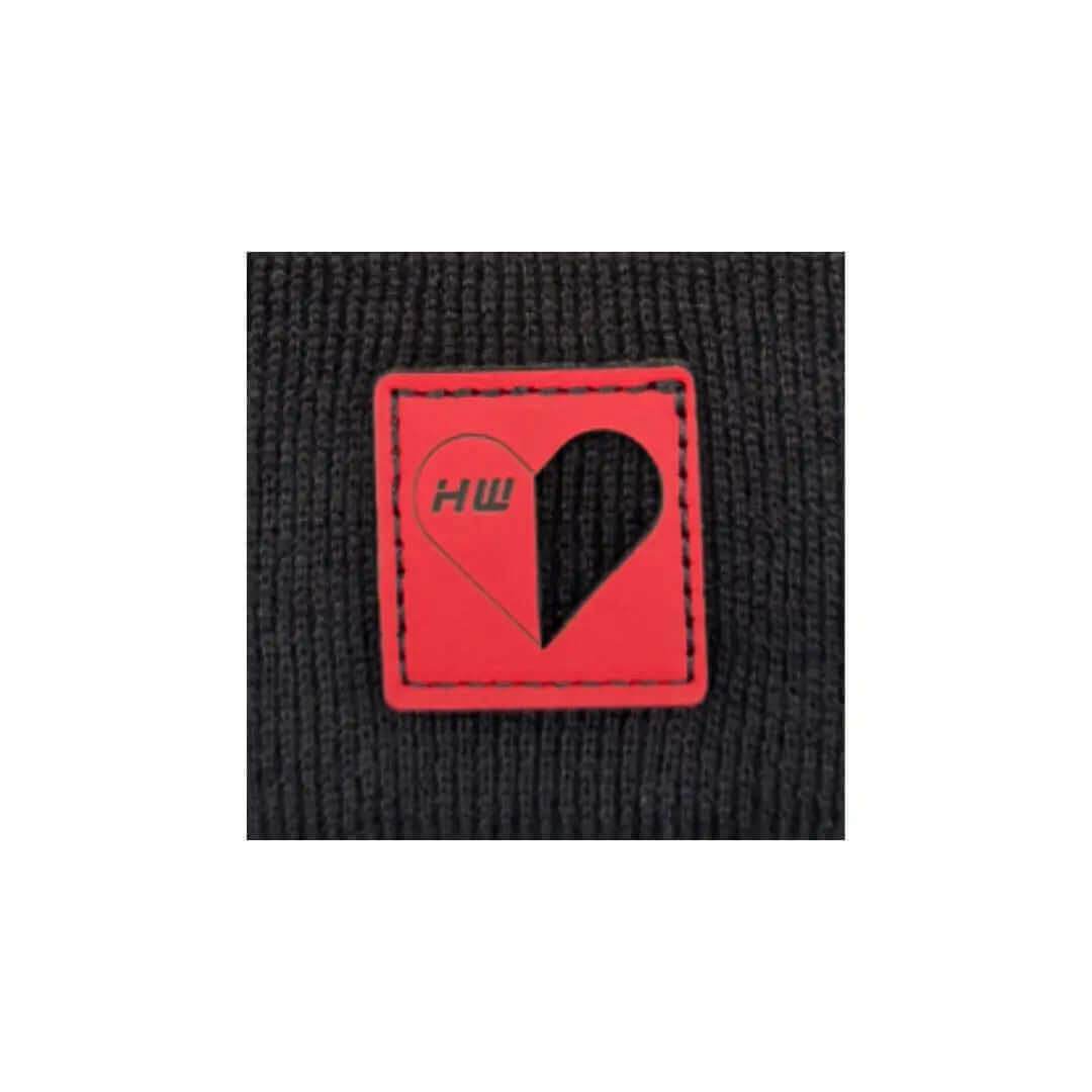 Haakwear Exclusive Love Inspired H Stitch Beanie Black Beanie by Haakwear Usa – Don't Panic Shoes