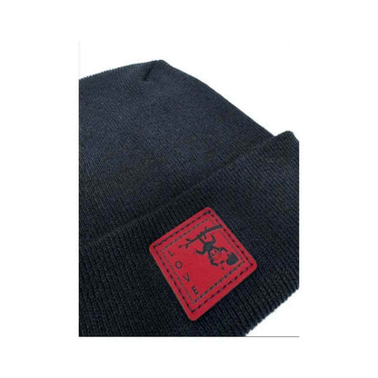 Haakwear Exclusive Love Inspired H Stitch Beanie Black Beanie by Haakwear Usa – Don't Panic Shoes