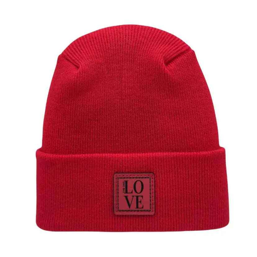 Haakwear Exclusive Love - Inspired H - Stitch Beanie Scarlet Red Beanie by Haakwear Usa – Don't Panic Shoes