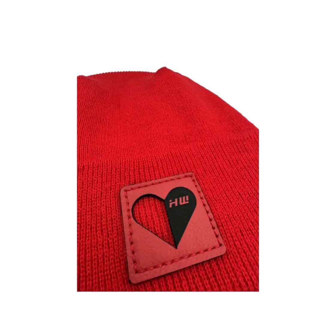 Haakwear Exclusive Love Inspired H Stitch Beanie Scarlet Red Beanie by Haakwear Usa – Don't Panic Shoes