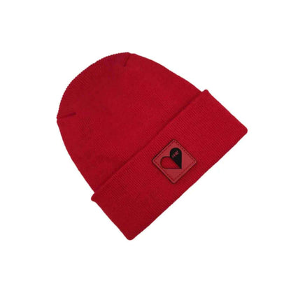 Haakwear Exclusive Love Inspired H Stitch Beanie Scarlet Red Beanie by Haakwear Usa – Don't Panic Shoes