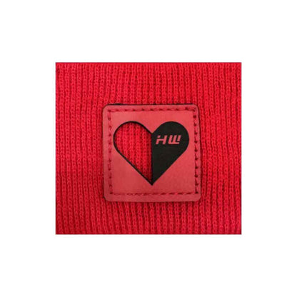 Haakwear Exclusive Love Inspired H Stitch Beanie Scarlet Red Beanie by Haakwear Usa – Don't Panic Shoes