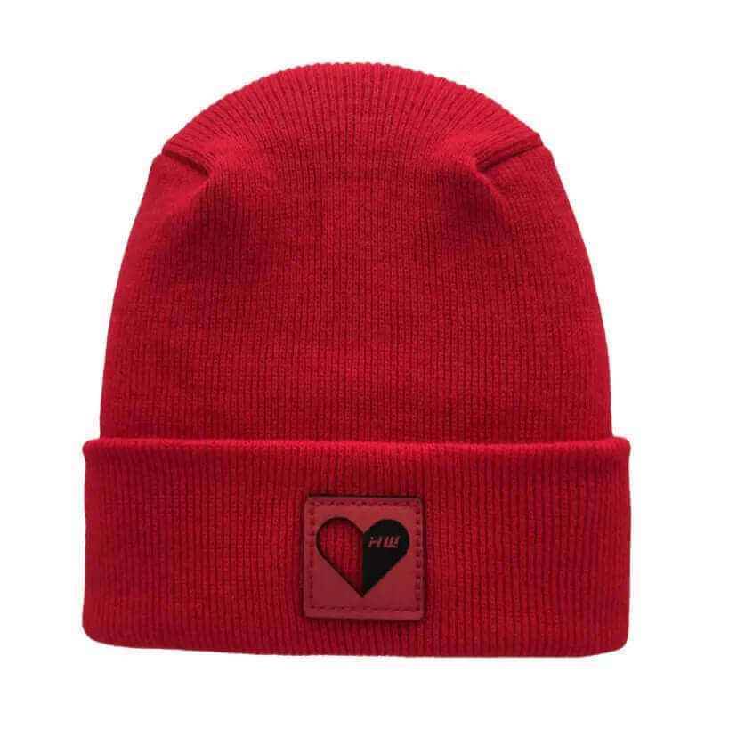 Haakwear Exclusive Love Inspired H Stitch Beanie Scarlet Red Beanie by Haakwear Usa – Don't Panic Shoes