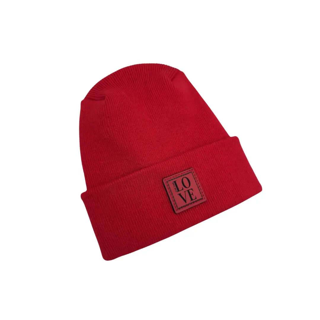 Haakwear Exclusive Love - Inspired H - Stitch Beanie Scarlet Red Beanie by Haakwear Usa – Don't Panic Shoes