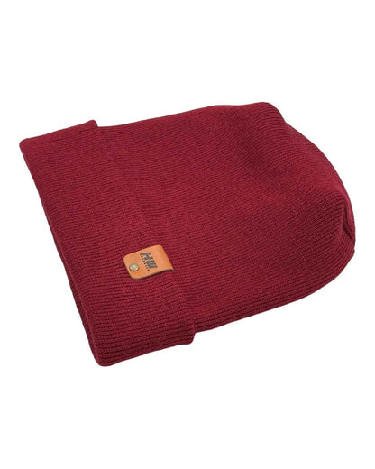 Haakwear H - Stitch Cuffed Beanie Designed In United States Burnt Maroon Beanie by Haakwear Usa – Don't Panic Shoes