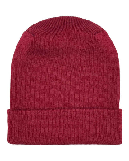 Haakwear H - Stitch Cuffed Beanie Designed In United States Burnt Maroon Beanie by Haakwear Usa – Don't Panic Shoes