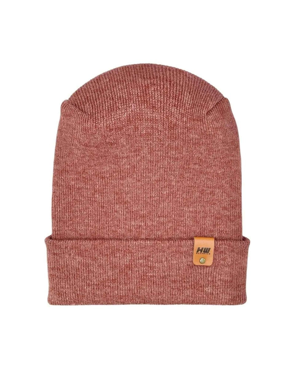 Haakwear H - Stitch Cuffed Beanie Patented Design Rusty Burgundy Beanie by Haakwear Usa – Don't Panic Shoes