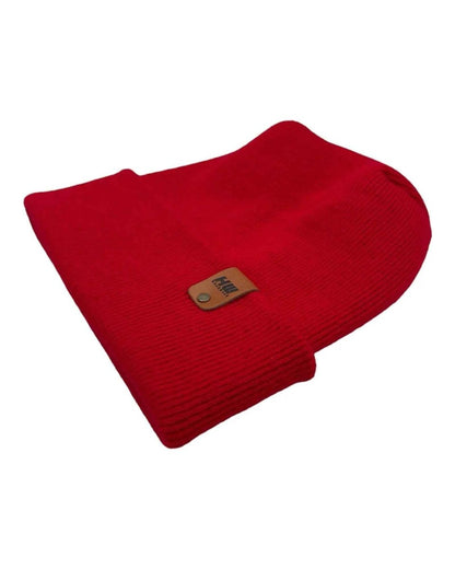 Haakwear H - Stitch Cuffed Beanie Patented Design Scarlet Red Beanie by Haakwear Usa – Don't Panic Shoes