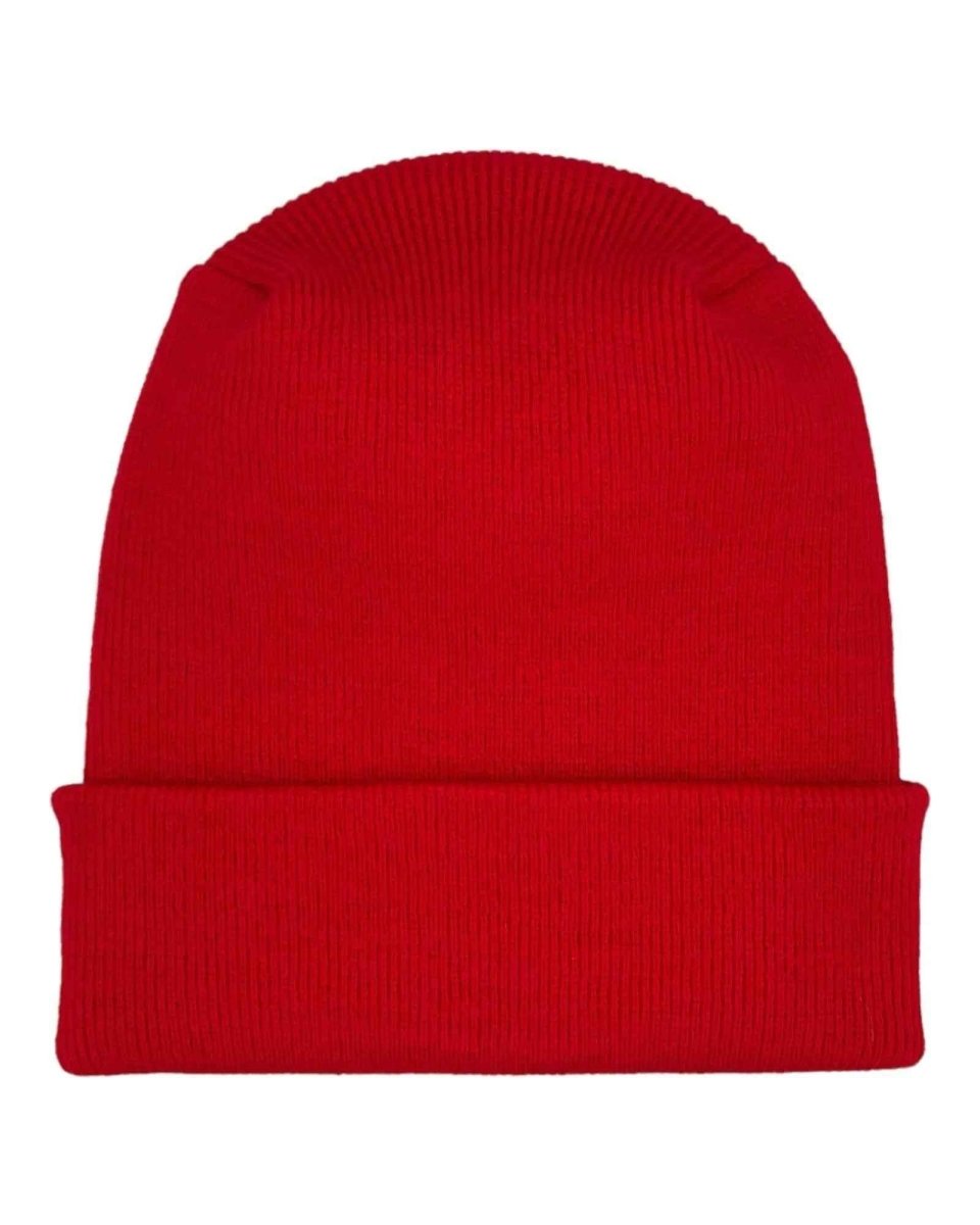 Haakwear H - Stitch Cuffed Beanie Patented Design Scarlet Red Beanie by Haakwear Usa – Don't Panic Shoes