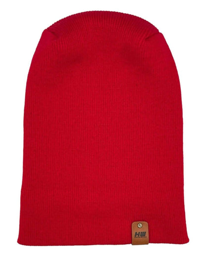 Haakwear H - Stitch Cuffed Beanie Patented Design Scarlet Red Beanie by Haakwear Usa – Don't Panic Shoes