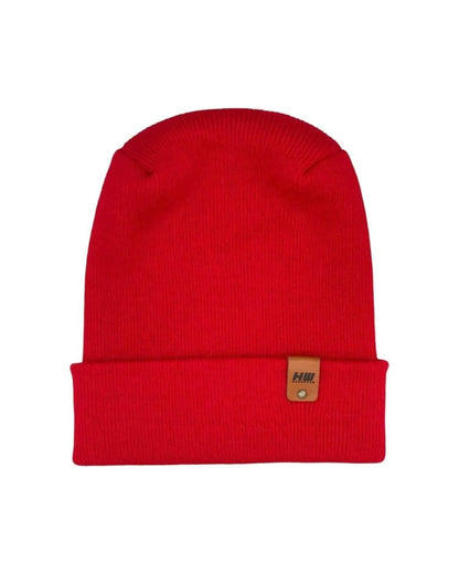 Haakwear H - Stitch Cuffed Beanie Patented Design Scarlet Red Beanie by Haakwear Usa – Don't Panic Shoes