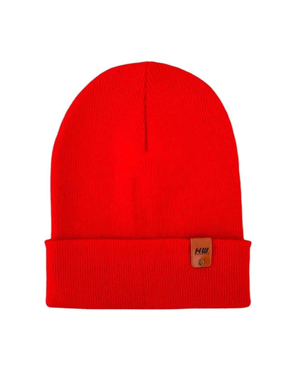 Haakwear Knit Cuffed Classic Beanie Acrylic Scarlet Red Beanie by Haakwear Usa – Don't Panic Shoes