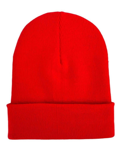 Haakwear Knit Cuffed Classic Beanie Acrylic Scarlet Red Beanie by Haakwear Usa – Don't Panic Shoes