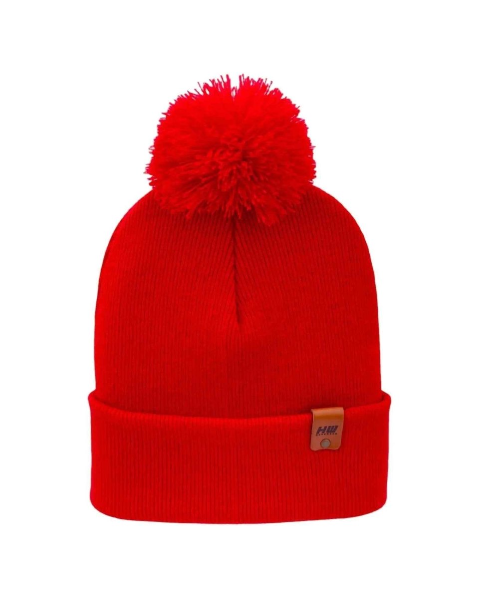 Haakwear Pompom Beanie Made In Usa Scarlet Red Cpp1 Beanie by Haakwear Usa – Don't Panic Shoes