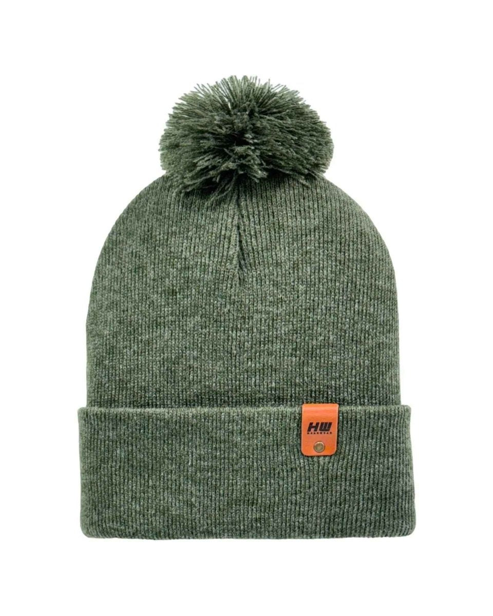 Haakwear Pompom Beanie Usa Made Forest Green Cozy Cpp1 Beanie by Haakwear Usa – Don't Panic Shoes